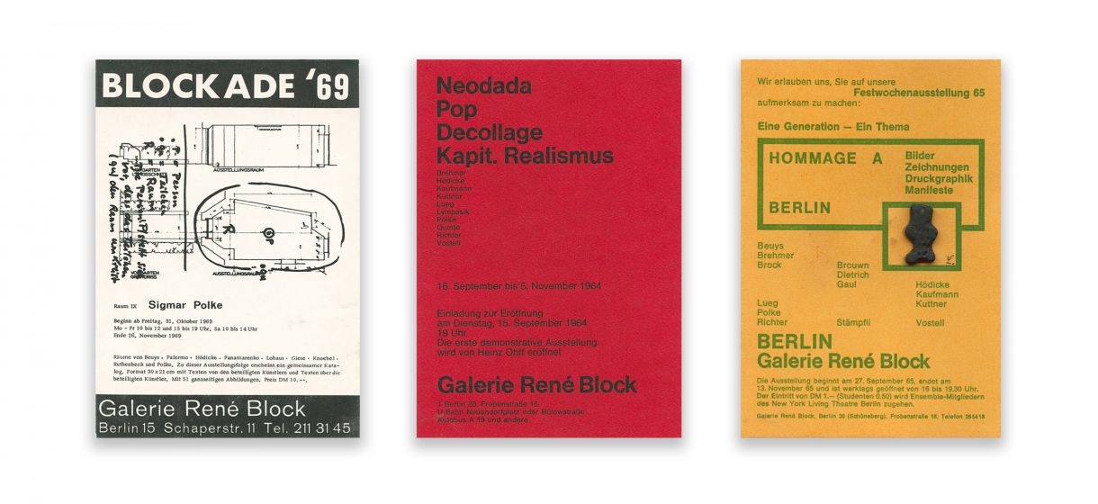 Three printed items from the Edition Block archive